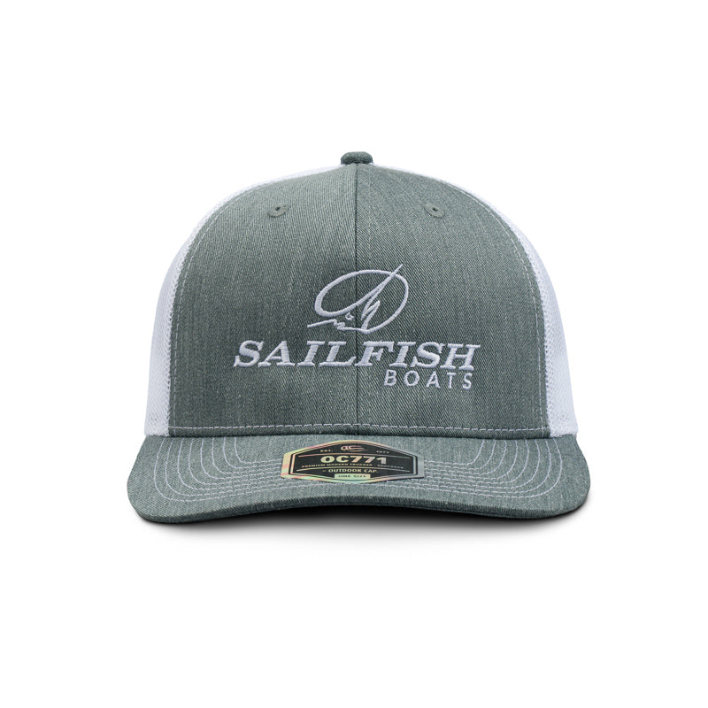 Pro Mesh Back Cap - Heather Grey / White