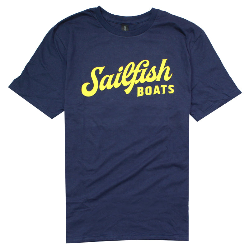 Script Tee - Navy