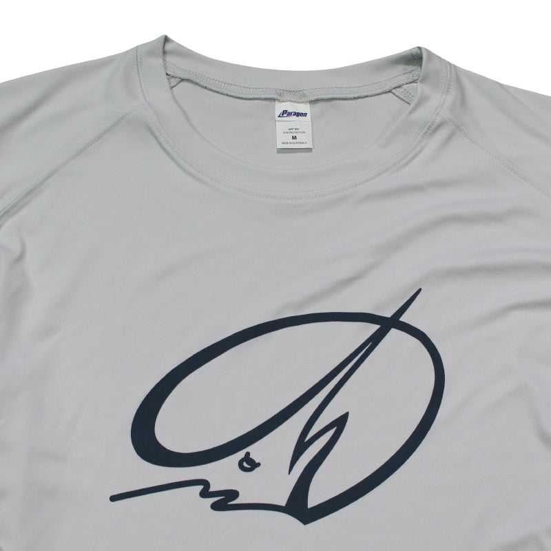 Island LS Performance Tee - Aluminum Grey