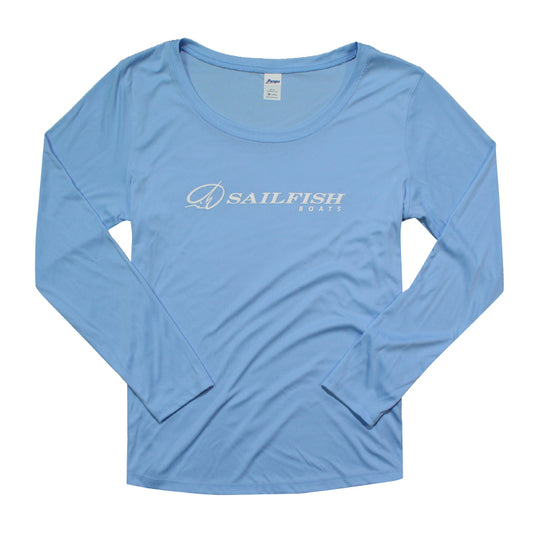 Women's LS Islander Performance Tee - Blue Mist