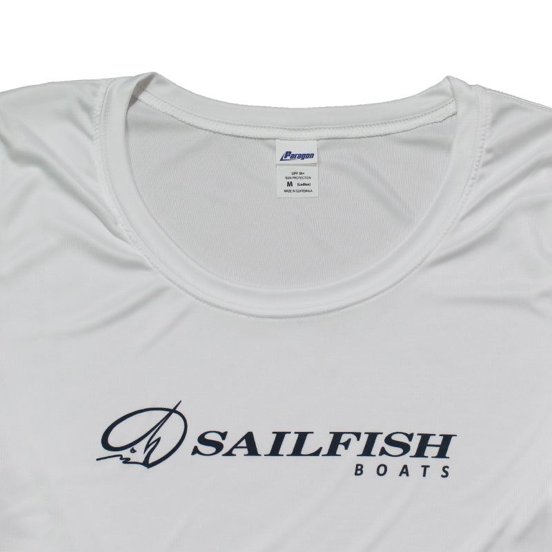 Women's LS Islander Performance Tee - White - CLEARANCE