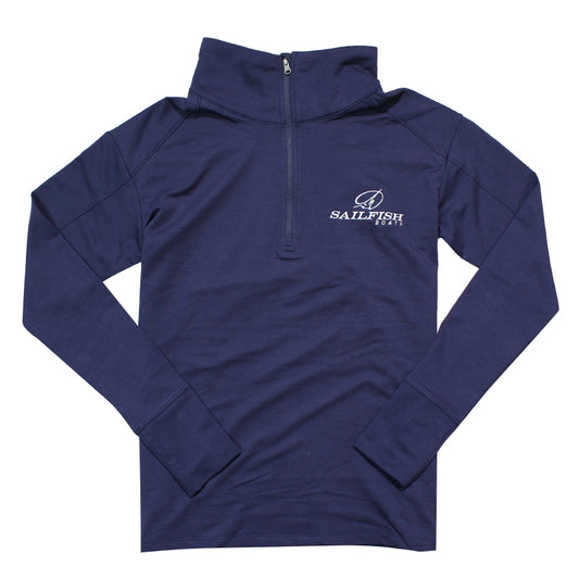 Women's 1/4 Zip Fleece Pullover - Navy