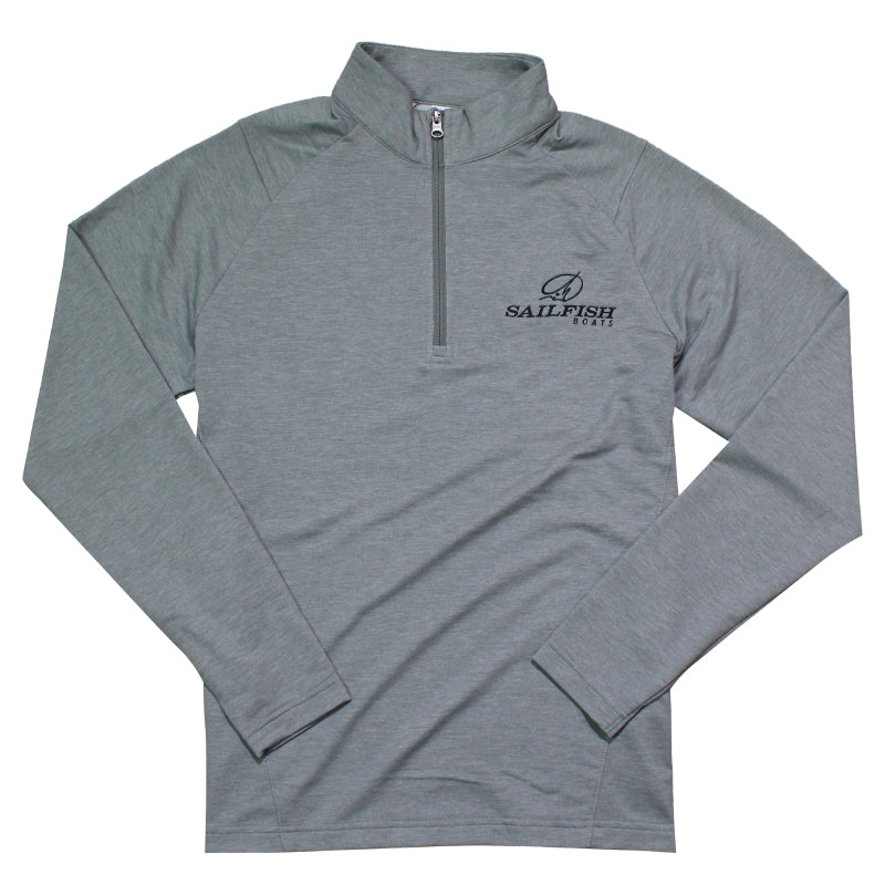 Men's 1/4 Zip Fleece Pullover - Light Grey Heather
