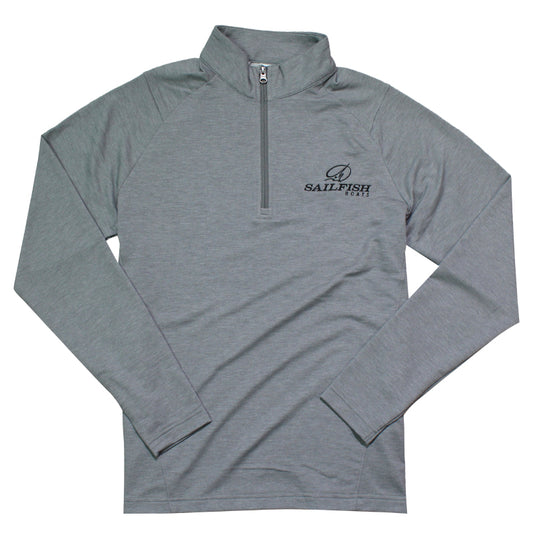 Men's 1/4 Zip Fleece Pullover - Light Grey Heather