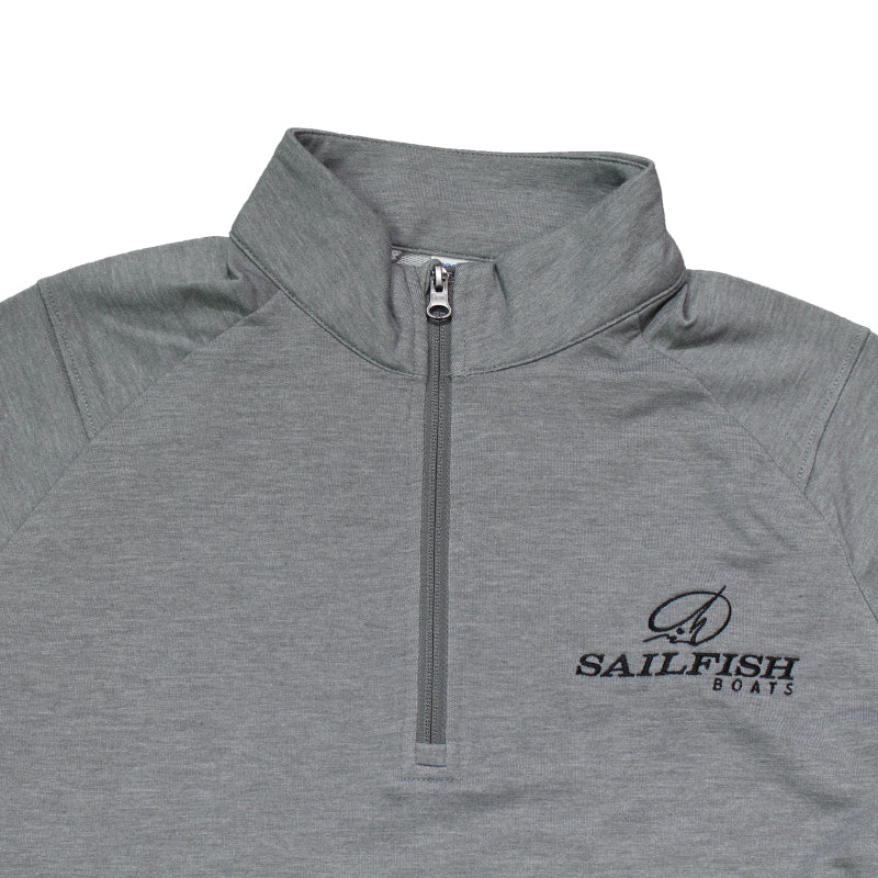 Men's 1/4 Zip Fleece Pullover - Light Grey Heather