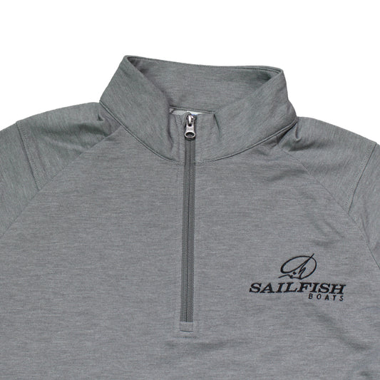 Men's 1/4 Zip Fleece Pullover - Light Grey Heather