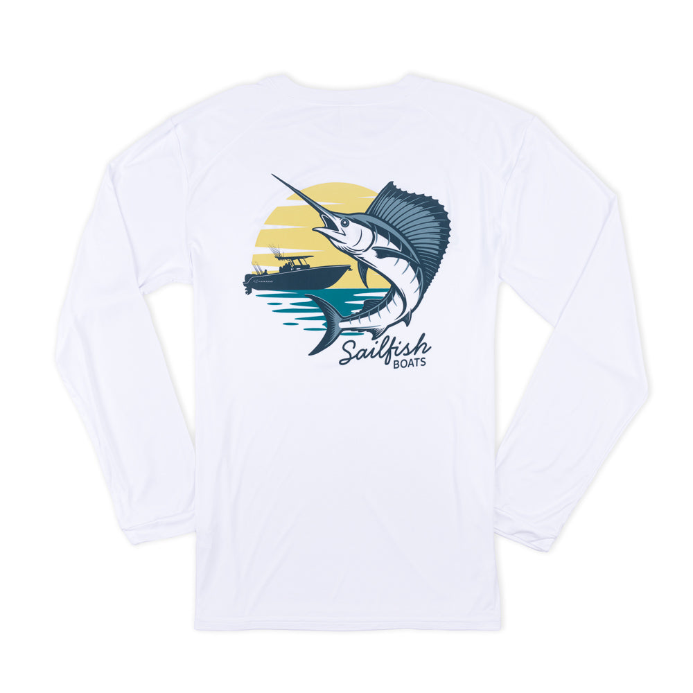 LS Sunset Performance UV Tee - White
