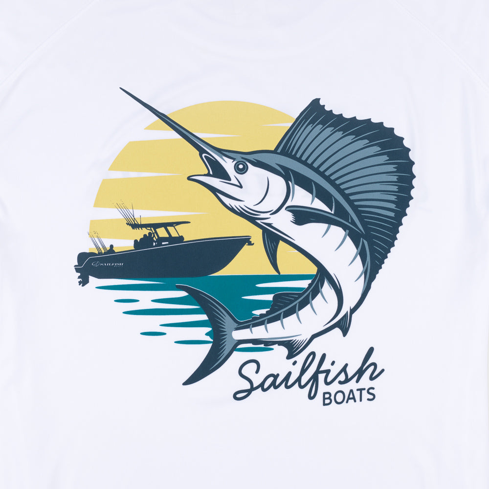 LS Sunset Performance UV Tee - White