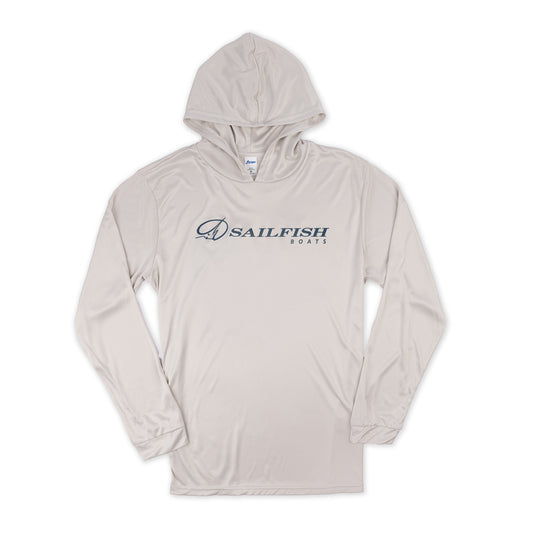 LS Sunset Performance UV Hooded Tee - Sand
