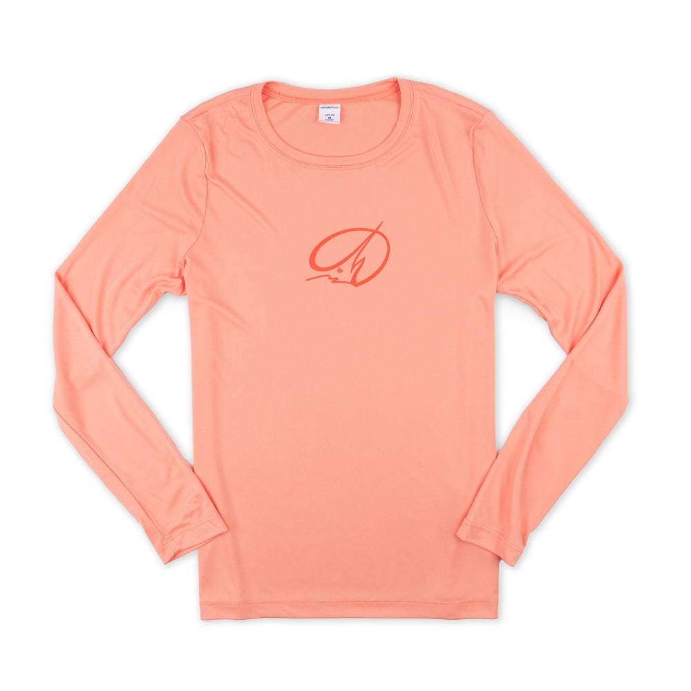 Women's LS UV Island Tee - Soft Coral