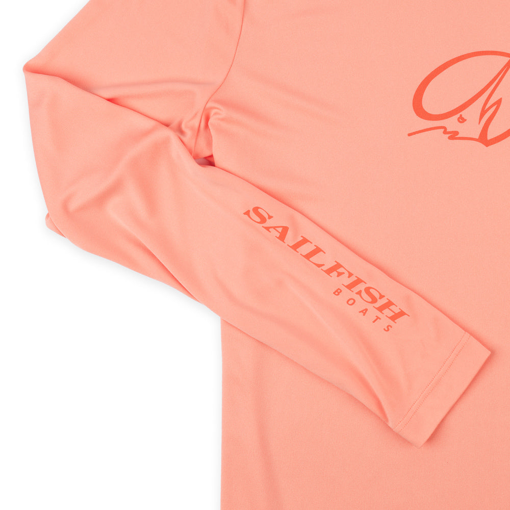 Women's LS UV Island Tee - Soft Coral