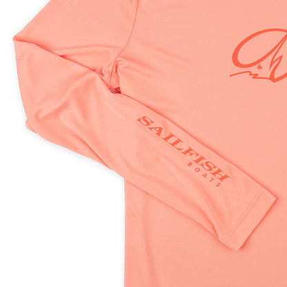 Women's LS UV Island Tee - Soft Coral