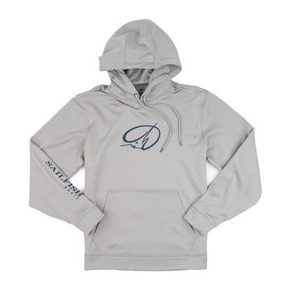 Sport Wicking Hooded Sweatshirt - Silver - CLEARANCE