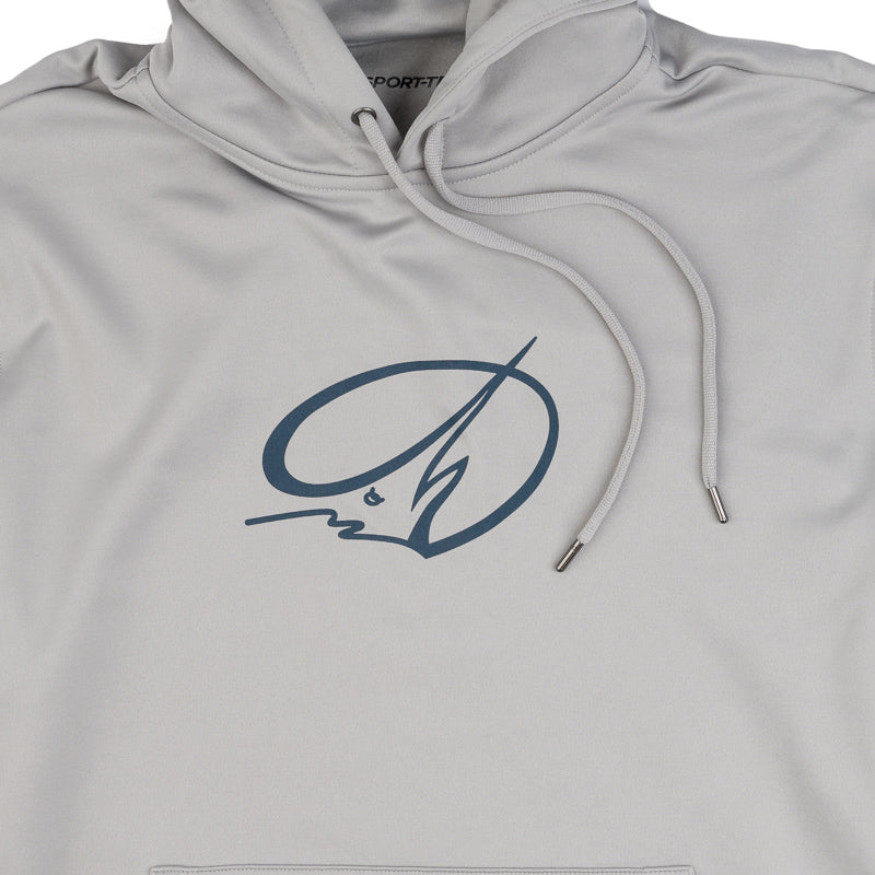 Sport Wicking Hooded Sweatshirt - Silver