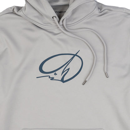 Sport Wicking Hooded Sweatshirt - Silver - CLEARANCE