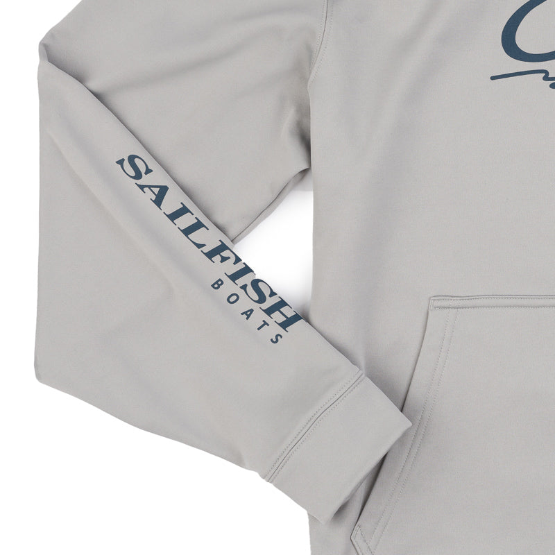 Sport Wicking Hooded Sweatshirt - Silver