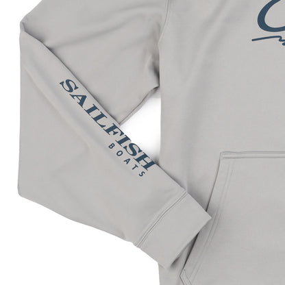 Sport Wicking Hooded Sweatshirt - Silver - CLEARANCE