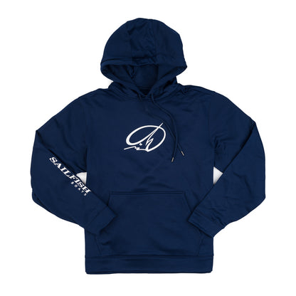 Sport Wicking Hooded Sweatshirt - Navy - CLEARANCE