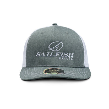 Pro Mesh Back Cap - Heather Grey / White