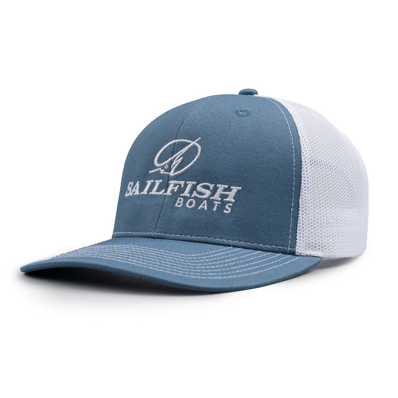 Pro Mesh Back Cap - Slate Blue / White